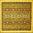 thumbnail image 1 of Ahgly Company Indoor Square Abstract Yellow Modern Area Rugs, 4' Square, 1 of 4