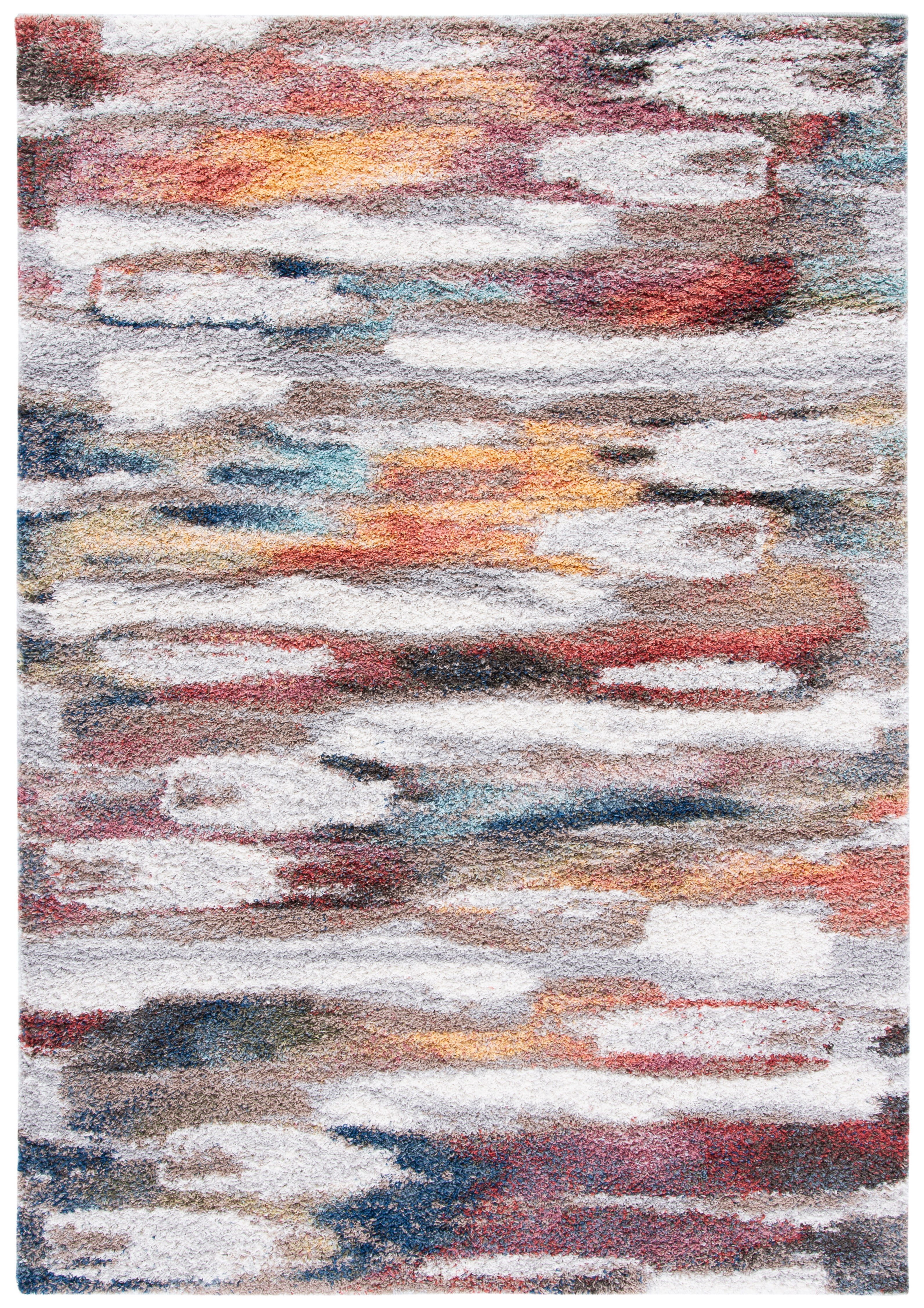 SAFAVIEH Calista Tanzil Abstract Area Rug, Ivory/Rust, 4'5" x 6'5"