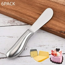 Casewin Spreader Knife Set 6-Piece Butter Knife Stainless Steel Cheese Knife Set Small Bread Cream Knives