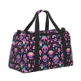 thumbnail image 2 of Disketp cartoon Skull rainbow space Bolsa de Viaje Tipo Duffle, Bolso de Mano para Fin de Semana para Mujer, Bolsa de Gimnasio Ligera para Hombre, Esencial para Viajes, 2 of 7