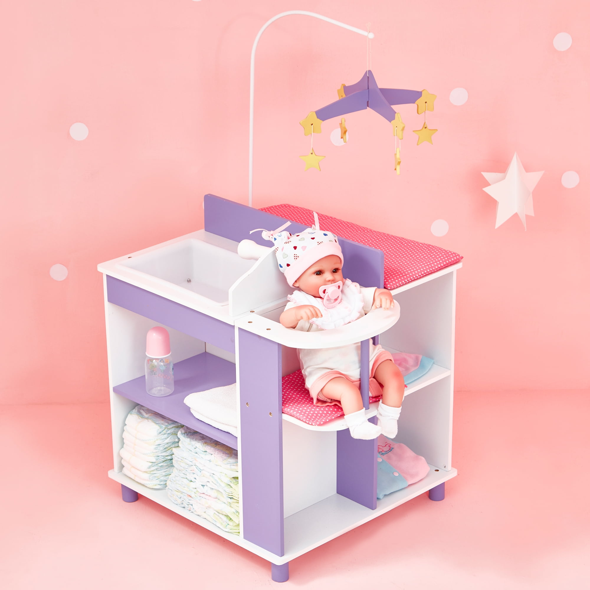 Olivia s Little World Baby Doll Changing Station White TD 0203A Doll Furniture Walmart