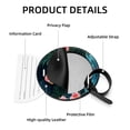 thumbnail image 4 of Flamingo Tropical Rainforest 2pcs PU Leather Round Bag Tags Suitcase Handbag Tags with Privacy Cover and Name ID Tag for Travel Luggage, Handbags, Backpacks, School Bags, 4 of 6