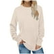 thumbnail image 1 of Blusa informal de manga larga con cuello redondo y manga larga para mujer Pompotops FGAJ6619, 1 of 7