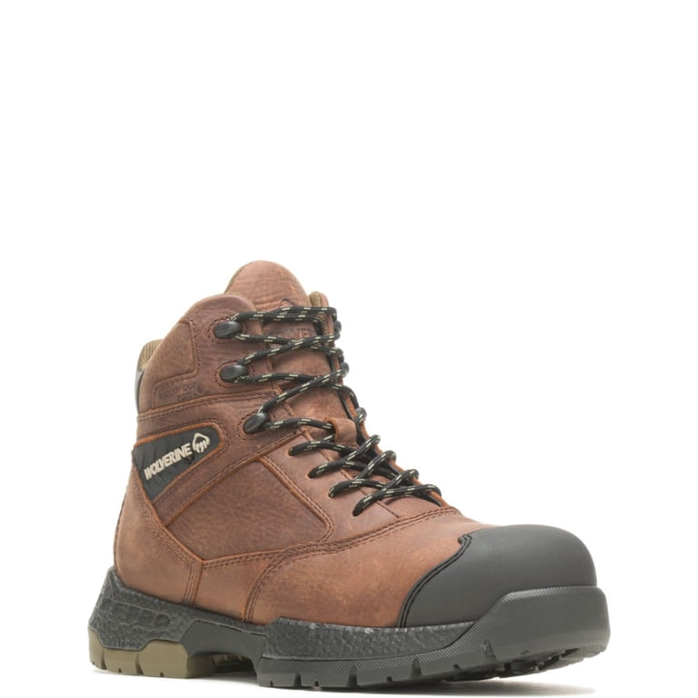 Wolverine Ultraspring Steel Toe Work Boots Brown Leather Size 7M Wolverine W02194 Hudson Men main image 4