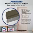 thumbnail image 3 of Randall Manufacturing Co., Inc | Door Sweeps – Aluminum & Brush | Brush Sweeps for Gaps Up to 1” | Brown Trim with Black Brush | 3 Feet | 3/4" Brush | Fill Gaps & Keep Unwanted Debris Out, 3 of 6