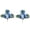White+blue, variant on Artificial Fan Chrysanthemum Flowers, 2 Bundles Lifelike 12 Heads Silk Flowers for Cemetery Decor, Memorial Grave Arrangements, No Maintenance Tomb Decorations