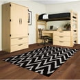 thumbnail image 1 of Mainstays Distressed Zig Zag Olefin Area Rug, 1 of 2