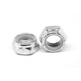 thumbnail image 1 of 3/8"-16 Coarse Thread Nyloc (Nylon Insert Locknut) NTE Thin Low Carbon Steel Zinc Plated Pk 2500, 1 of 1