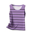 thumbnail image 4 of QUNYINEY Sleeveless Womens Tank Top Crew Neck Casual Striped Tops Loose Going Out Summer Tank Tops, 4 of 5