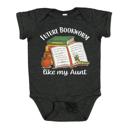 

Inktastic Future Bookworm Like My Aunt Gift Baby Boy or Baby Girl Bodysuit
