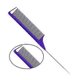 thumbnail image 3 of 3 pcs Rat Tail Combs, Hairdressing Combs for Women, Anti-Static Heat-Resistant Hairdressing Comb (Purple), 3 of 5