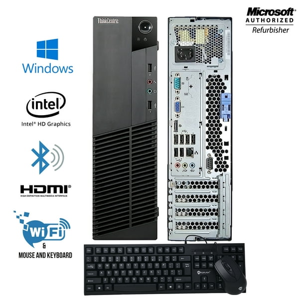 Lenovo ThinkCentre M91 SFF Ordinateur de Bureau Intel Noyau i3 2100 8GB 500GB Windows 10 Maison WiFi BT 4.0 & HDMI Adaptateur (une Qualité)