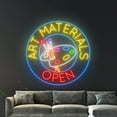 thumbnail image 4 of Handmadetneonsign Open Art Materials Neon Sign, Art Materials Wall Art Decor, Work Shop Wall Decor, 4 of 5