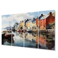 thumbnail image 2 of Designart "Harbor Villagean Ireland Peaceful wall art" Cityscapes Metal Wall Décor Set, 2 of 5