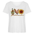 thumbnail image 3 of T-Shirt à Col en V d'Été Décontracté pour Femmes, Imprimé à Manches Courtes, 3 of 9