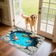thumbnail image 5 of Alfombra de terciopelo de cristal | Alfombra de baño antideslizante con diseño de carpa 3D | Felpudo absorbente de agua para la entrada | 40 x 60 cm, 5 of 6