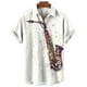 thumbnail image 2 of Camisa hawaiana con estampado 3D de saxofón musical para hombre, camisetas de manga corta con partituras musicales y guitarra, camisetas casuales de moda estilo Harajuku, 2 of 5
