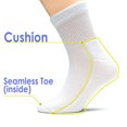 thumbnail image 5 of HUGH UGOLI Men's Cotton Diabetic Ankle Socks, Wide, Loose and Stretchy, Seamless Toe & Non Binding Top, Semi Cushion, 3 Pairs, Navy Blue, Shoe Size: 8-11, 5 of 5