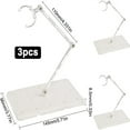thumbnail image 2 of CHUANK 8Pcs Action Figure Stand Assembly Action Display Holder Base Doll Model Support Stand for 6 inch Action Figures or Effects Clear, 2 of 9
