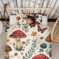thumbnail image 3 of Mushroom and Butterfly Duvet Cover and Pillowcase Set for Single Bedding, Bedroom Accessories for Kids Teens, 3 of 5