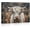 Frame-style, variant on Highland Cow Canvas Wall Art White Longhorn Cattle Oil Painting Style Pictures Rustic Farmhouse Wall Decor Vintage Animal Artwork for Living Room Bedroom Office