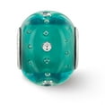 thumbnail image 3 of FB Jewels Sterling Silver Reflections CZ and Bubbles Blue Glass Bead, 3 of 3