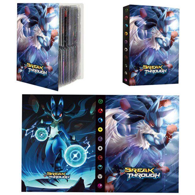 Álbum de cartas de Pokémon para niños, carpeta de colección de dibujos animados VMAX GX EX, juego de Pikachu, piezas, 240 hola suerte unisex
