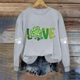 thumbnail image 4 of Ailaofu St Patricks Day Sweatshirt Women Crewneck Long Sleeve Shamrock St. patricks Shirts Tees Soft Comfy Casual Sweatshirts Tops, 4 of 4