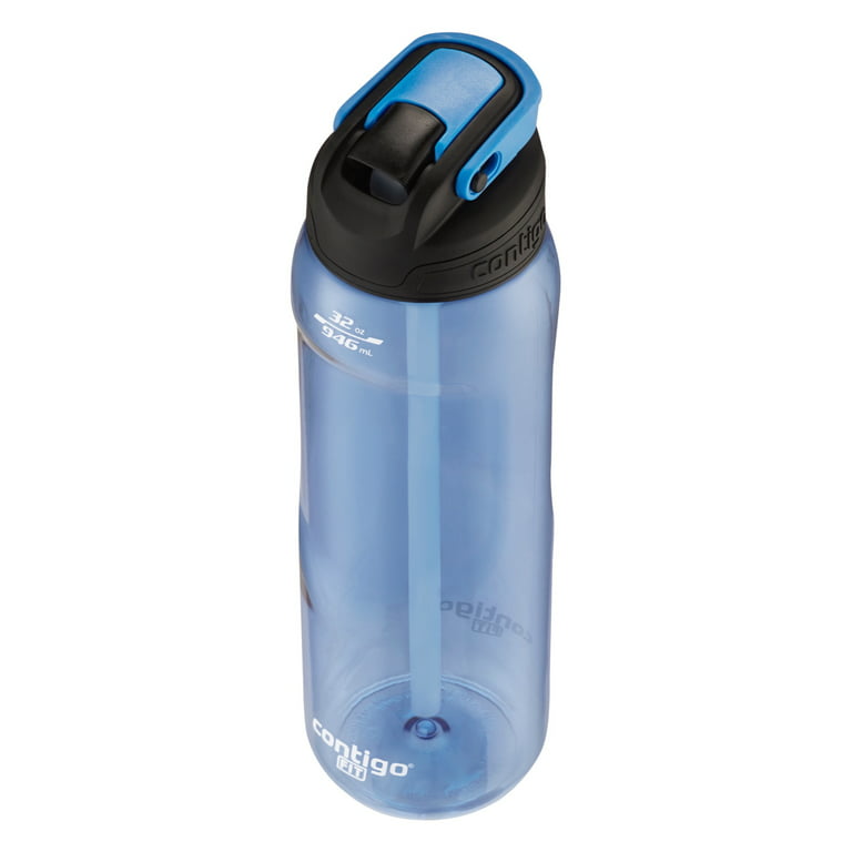 Contigo Fit Plastic Water Bottle with AUTOSPOUT Straw Lid, Blue