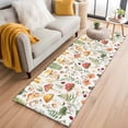 thumbnail image 2 of Mushroom Runner Rugs 2x6 ft Green Plant Ladybug Washable Hallway Rugs Non-Slip Floor Mats Absorbent Carpet Bedside Runners for Bedroom Kitchen Bathroom Laundry Room, 2 of 9
