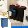 thumbnail image 5 of GETYES Tilt-Out Waste and Recycling Cabinet with Concealed Drawer, Black, 35.83 x 12.99 x 39.37 Inches, 5 of 8
