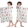 thumbnail image 4 of Flower Fairy Princess Pattern Hooded Bath Towel，50"x30" for Ages 3 To 12 Kids, Quick Dry Lightweight Soft Microfiber Hood Beach Towel Cover Up for Kids, 4 of 7