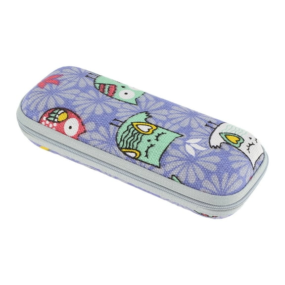Unique Bargains Cartoon Eyeglasses Bag Lightweight Eyeglasses Storage 6.30"x2.56"x1.57" Purple