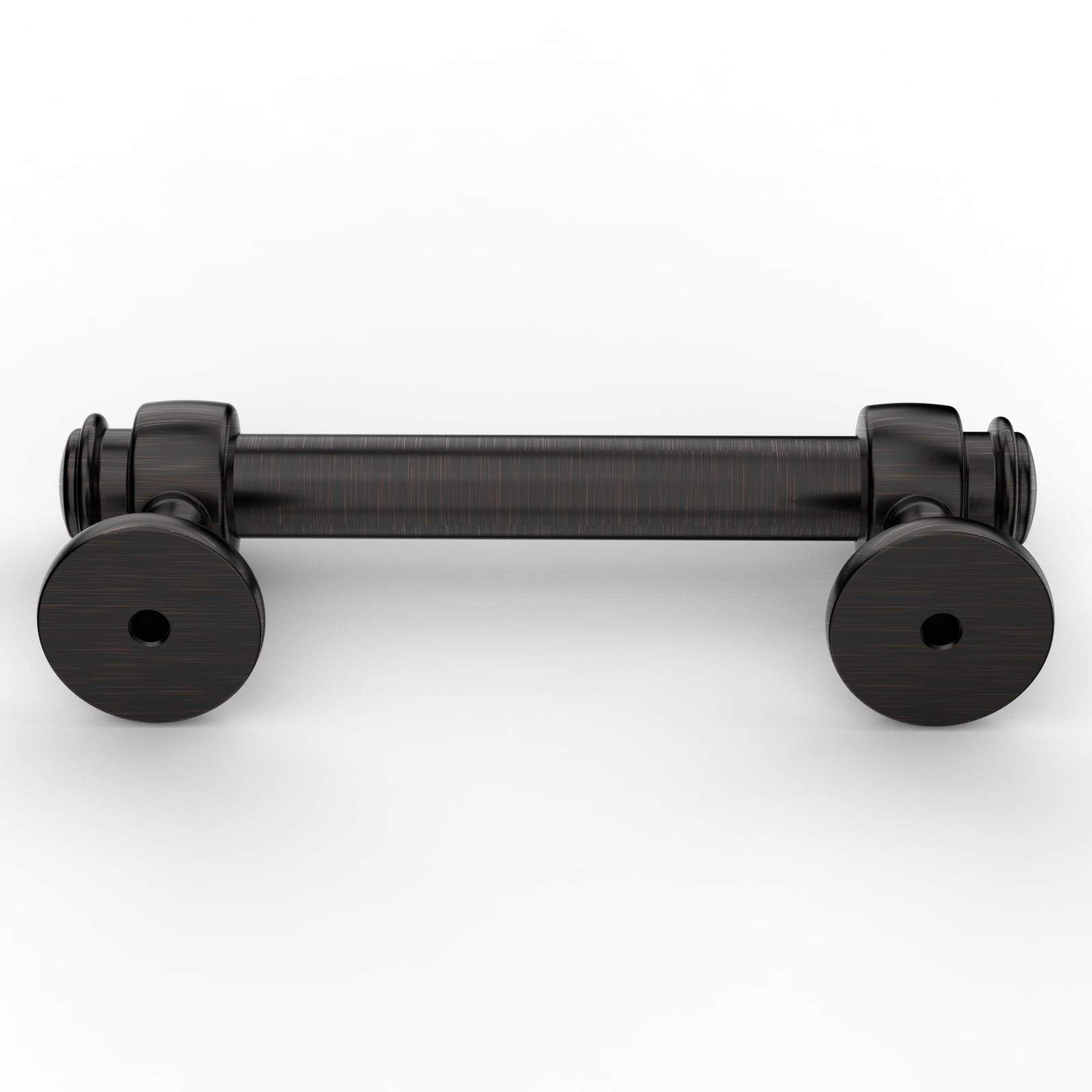 Furniware Oil Rubbed Bronze Round Cabinet Door Pulls with Mounting Screws, 4 Inches, 10 Pieces