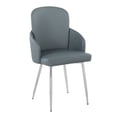 thumbnail image 3 of Lumisource Dahlia Set Of 2 Dining Chair With Grey Pu Finish CH-DAHLIA2 SVGY2, 3 of 5