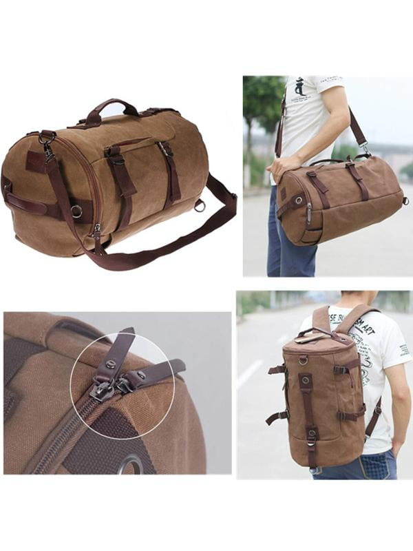 Men's Vintage Canvas Backpack Rucksack Tote School Bag Travel Gym Shoulder Bag Luggage Hand Bag Sports Bag by