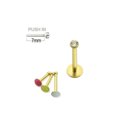 thumbnail image 4 of Push-In Labret 16G en Acier Chirurgical avec Press Fit CZ Gem, 4 of 5