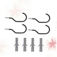 thumbnail image 4 of Soimiss Heavy Duty Bike Hanger Hooks Black Metal for Space Saving 4Sets, 4 of 8