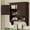 Wall Cabinet-Dark Brown, variant on Aiho Medicine Cabinet Bathroom Organizer, Double Door Wall Mounted Storage Cabinet with Adjustable Shelves - White