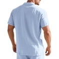 thumbnail image 4 of pstuiky Camisas de vestir de manga corta para hombre, Camiseta informal de manga corta para hombre, estilo deportivo, color liso, para fitness camisas casuales para hombre l, 4 of 9