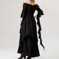 thumbnail image 6 of Diufon Plus Size Dresses for Women Irregular Hem Dress off Shoulder 3/4 Sleeve Waisted Maxi Dress, 6 of 7