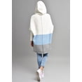 thumbnail image 4 of Chouyatou Women's Color Block Hooded Cardigan Casual Loose Open Front Ribbed Knit Long Coatigan Sweater, 4 of 5