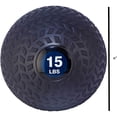 thumbnail image 3 of Fitvids 15 Pound Weighted Medicine Ball for Home Gym Training and Fitness, Dark Blue, 3 of 6