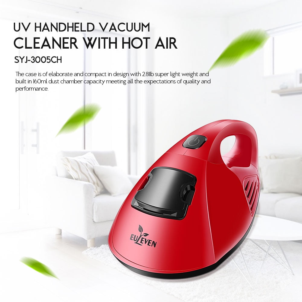 Euleven Hot Wind AntiDust Mites UV Handheld Vacuum Cleaner with HEPA