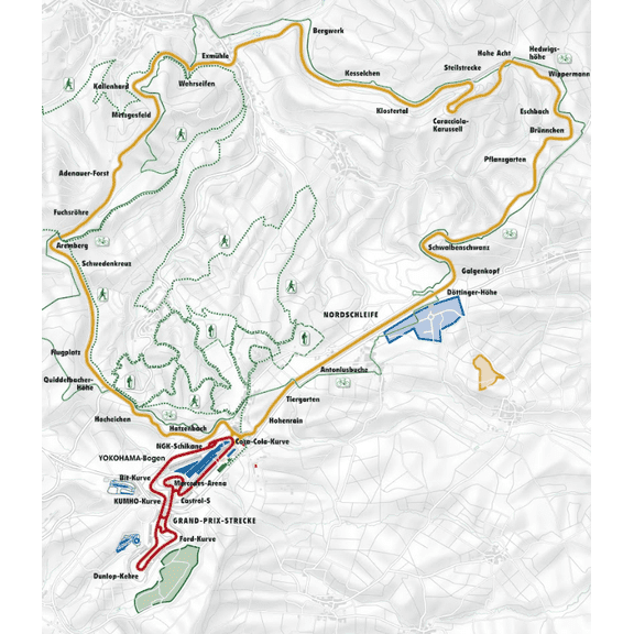 Car Racing Map Poster Motorsport Circuit Layout Track Guide Wall Art Decor