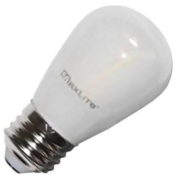 2 W, Compact LED Bulb, White, S14, 2700K Temp. Frosted, Non-Dimmable