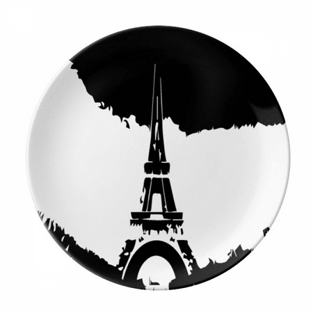 

Eiffel Tower Paris France Plate Decorative Porcelain Salver Tableware Dinner Dish
