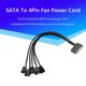 thumbnail image 5 of Cable de alimentación SATA Convertidor de concentrador divisor de ventilador de refrigeración de PC (SATA a 5x4Pin) Likrtyny  Para estrenar, 5 of 7