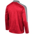 thumbnail image 3 of Men's Colosseum Scarlet Ohio State Buckeyes Marled Half-Zip Jacket, 3 of 3