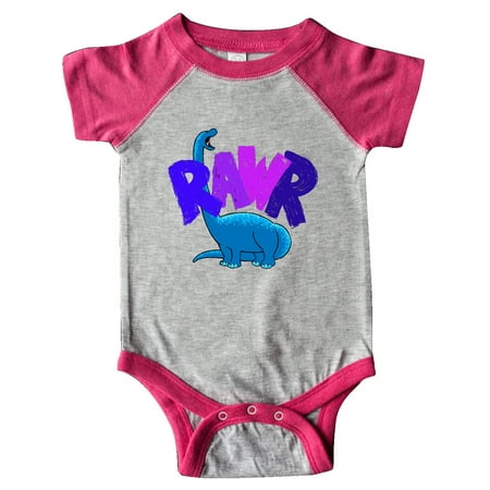 

Inktastic Lil Blue Bronto Rawr!! Gift Baby Boy or Baby Girl Bodysuit